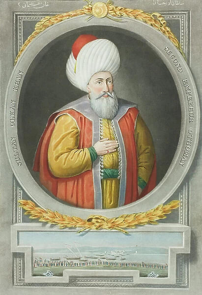 Orkan Kahn, from Portraits of the Emperors of Turkey, 1815. Creator: John Young