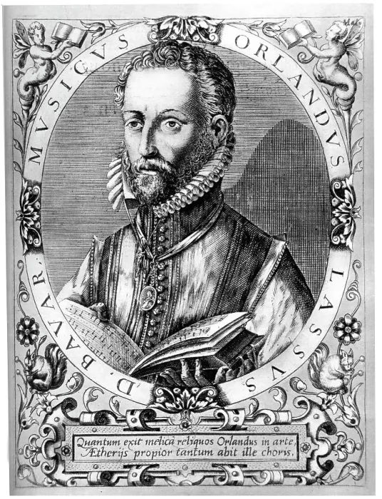 Framed Print : Orlande de Lassus, Franco-Flemish composer of the late Renaissance. Creator: Rene Boyvin Framed Print : Orlande de Lassus, Franco-Flemish composer of the late Renaissance. Creator: Rene Boyvin
