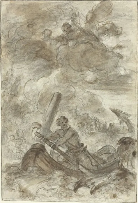 Framed Print : Orlando Kills the Orc with an Anchor. Creator: Jean-Honore Fragonard Framed Print : Orlando Kills the Orc with an Anchor. Creator: Jean-Honore Fragonard