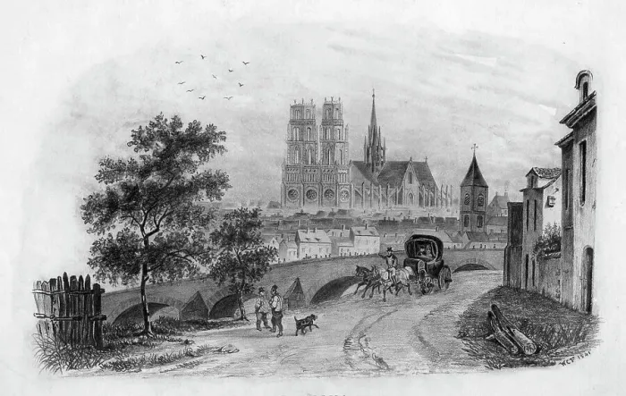Framed Print : Orleans, France, 1841. Artist: WCF Framed Print : Orleans, France, 1841. Artist: WCF