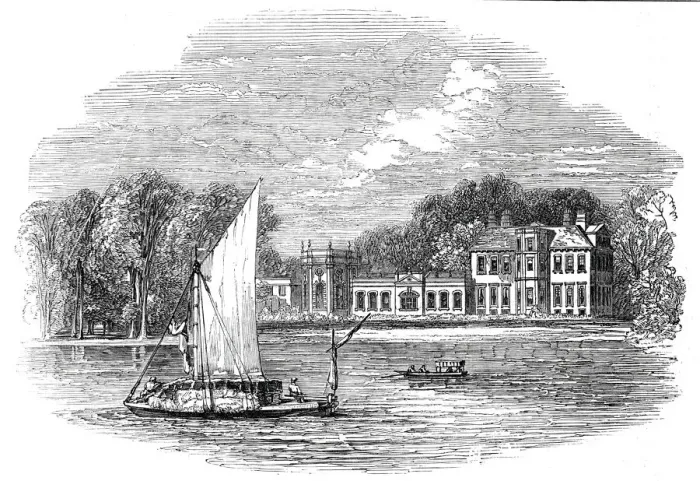Framed Print : Orleans House, Twickenham; once the residence of Louis Philippe, 1844. Creator: Unknown Framed Print : Orleans House, Twickenham; once the residence of Louis Philippe, 1844. Creator: Unknown