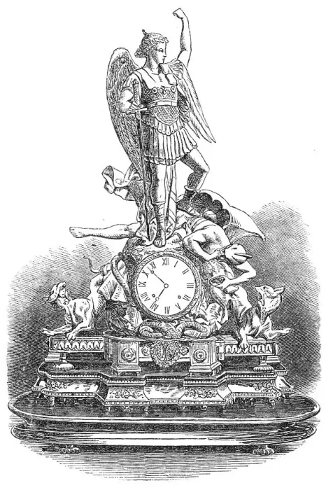 Framed Print : Ormoulu clock, presented by the Empress of the French...for...St. Mary's Orphanage... 1864. Creator: Unknown Framed Print : Ormoulu clock, presented by the Empress of the French...for...St. Mary's Orphanage... 1864. Creator: Unknown