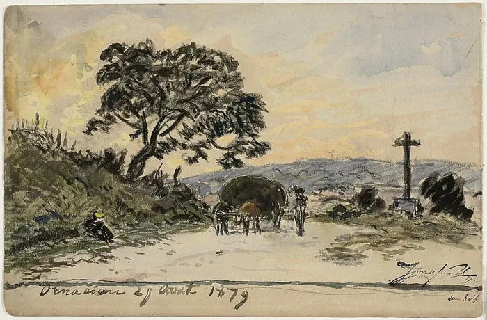 Framed Print : Ornacieux (recto and verso), 1879. Creator: Johan Barthold Jongkind Framed Print : Ornacieux (recto and verso), 1879. Creator: Johan Barthold Jongkind