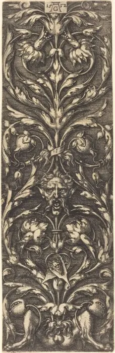 Framed Print : Ornament, 1552. Creator: Heinrich Aldegrever Framed Print : Ornament, 1552. Creator: Heinrich Aldegrever