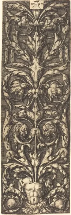 Framed Print : Ornament, 1553. Creator: Heinrich Aldegrever Framed Print : Ornament, 1553. Creator: Heinrich Aldegrever