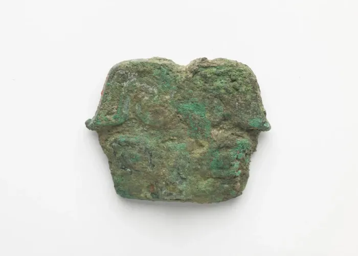 Framed Print : Ornament, with a bar across the back for attachment, Western Zhou dynasty, ca Framed Print : Ornament, with a bar across the back for attachment, Western Zhou dynasty, ca