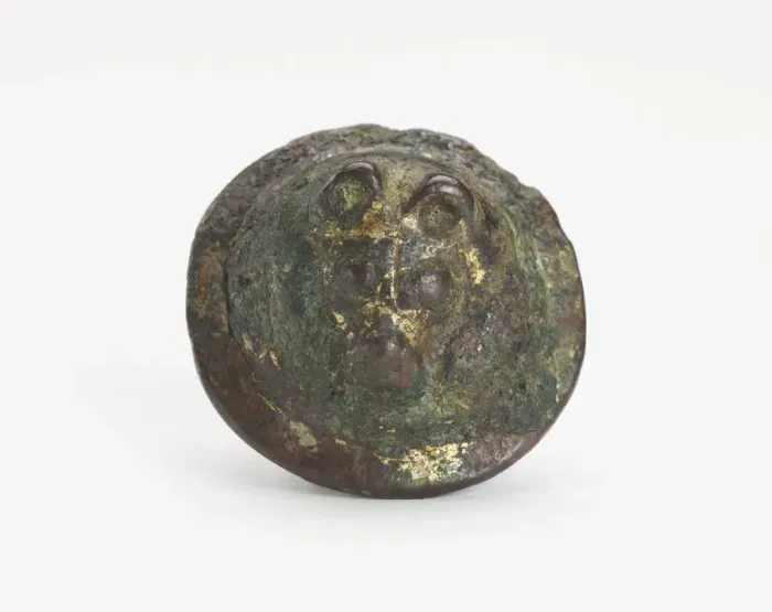 Framed Print : Ornament with a bear head, Han dynasty, 206 BCE-220 CE. Creator: Unknown Framed Print : Ornament with a bear head, Han dynasty, 206 BCE-220 CE. Creator: Unknown