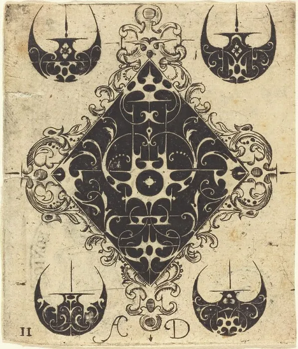 Framed Print : Ornament. Creator: Master AD Framed Print : Ornament. Creator: Master AD