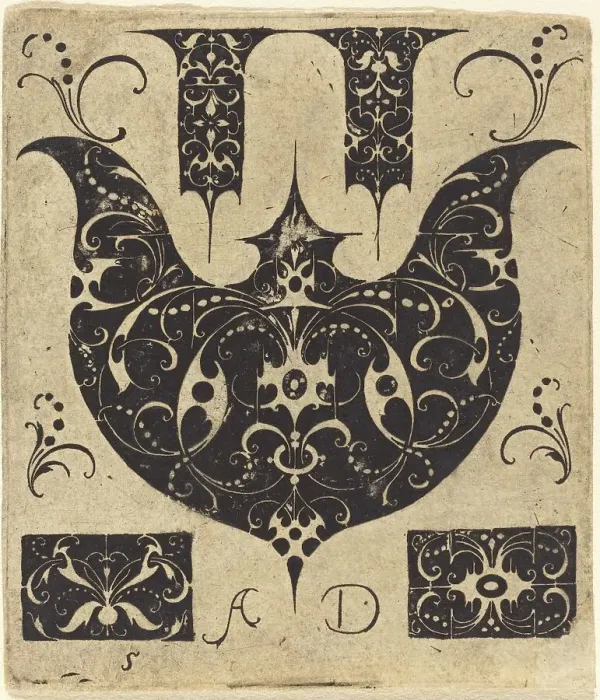 Framed Print : Ornament. Creator: Master AD Framed Print : Ornament. Creator: Master AD