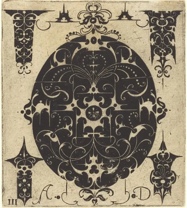 Framed Print : Ornament. Creator: Master AD Framed Print : Ornament. Creator: Master AD