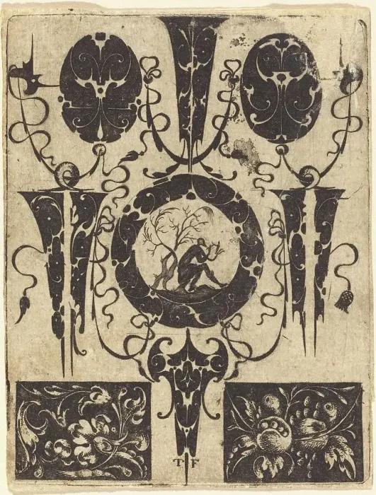 Framed Print : Ornament. Creator: Master T.F Framed Print : Ornament. Creator: Master T.F