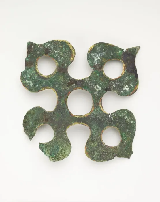 Framed Print : Ornament in the form of a persimmon receptacle (fragment), Han dynasty, 206 BCE-220 CE Framed Print : Ornament in the form of a persimmon receptacle (fragment), Han dynasty, 206 BCE-220 CE