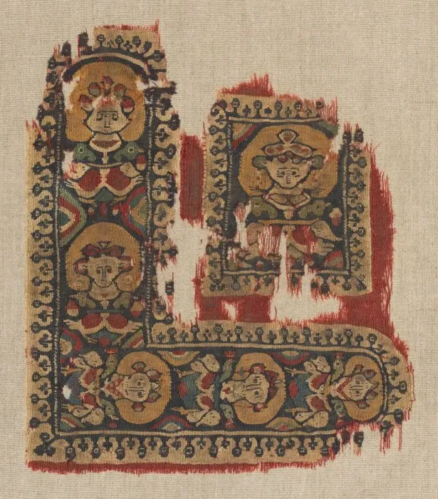 Framed Print : Ornament (Gammadion and Segmentum) from a Tunic, 500s. Creator: Unknown Framed Print : Ornament (Gammadion and Segmentum) from a Tunic, 500s. Creator: Unknown