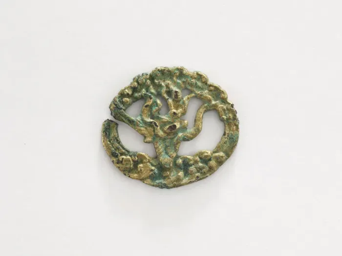 Framed Print : Ornament: immortal, crane, and clouds, Goryeo period, 12th-13th century. Creator: Unknown Framed Print : Ornament: immortal, crane, and clouds, Goryeo period, 12th-13th century. Creator: Unknown