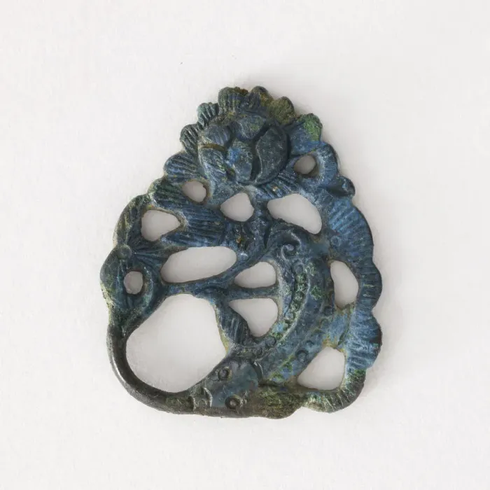 Framed Print : Ornament: lotus and carp (a set with F1916. 731, 732, and 738), Goryeo period Framed Print : Ornament: lotus and carp (a set with F1916. 731, 732, and 738), Goryeo period