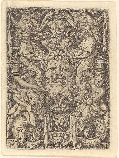 Ornament with Mask, 1549. Creator: Heinrich Aldegrever
