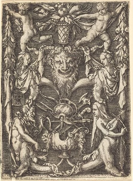 Ornament with Mask, 1550. Creator: Heinrich Aldegrever