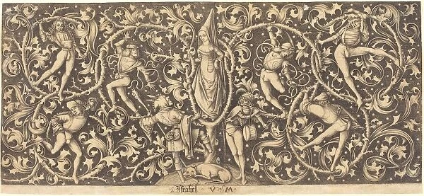 Ornament with Morris Dancers, c. 1490 / 1500. Creator: Israhel van Meckenem