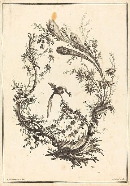 Ornament with a Peacock. Creator: Jean Jacques Avril