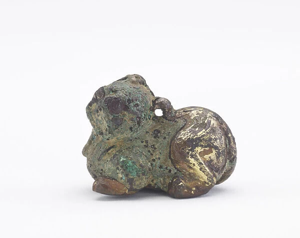 Ornament: reclining chimera, Period of Division, 220-589. Creator: Unknown