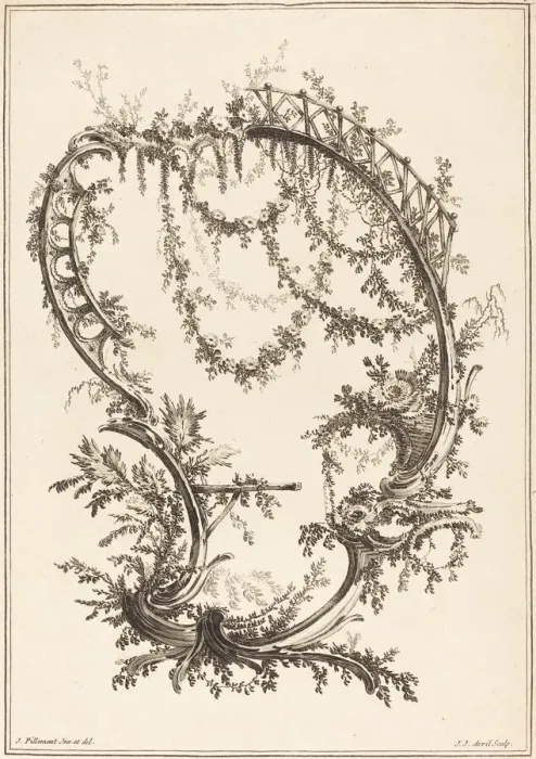 Framed Print : Ornament with a Strut and a Railing. Creator: Jean Jacques Avril Framed Print : Ornament with a Strut and a Railing. Creator: Jean Jacques Avril