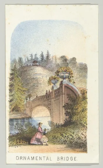 Framed Print : Ornamental Bridge, from the series, Views in Central Park, New York, Part 2, 1864 Framed Print : Ornamental Bridge, from the series, Views in Central Park, New York, Part 2, 1864