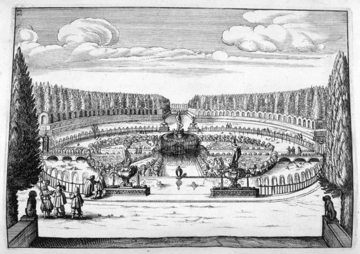 Framed Print : Ornamental fountain and garden design, 1664. Artist: Georg Andreas Bockler Framed Print : Ornamental fountain and garden design, 1664. Artist: Georg Andreas Bockler