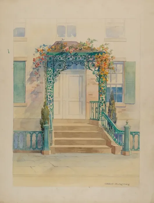 Framed Print : Ornamental Iron, c. 1936. Creator: Gilbert Sackerman Framed Print : Ornamental Iron, c. 1936. Creator: Gilbert Sackerman