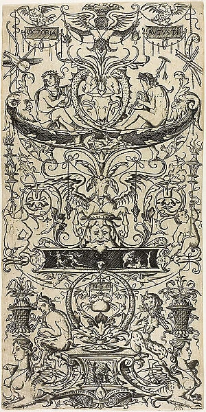 Ornamental Panel: Victoria Augusta, c.1507. Creator: Nicoletto da Modena