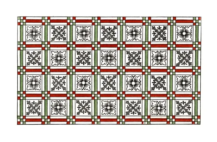 Framed Print : Ornamental pavement, 15th century, (1843). Artist: Henry Shaw Framed Print : Ornamental pavement, 15th century, (1843). Artist: Henry Shaw