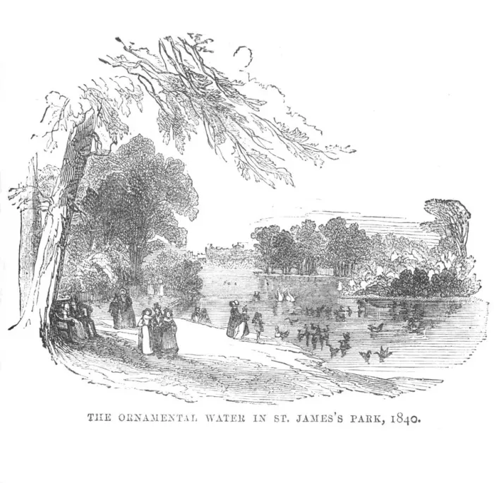 Framed Print : The Ornamental Water in St. James Park, 1840, c1870 Framed Print : The Ornamental Water in St. James Park, 1840, c1870