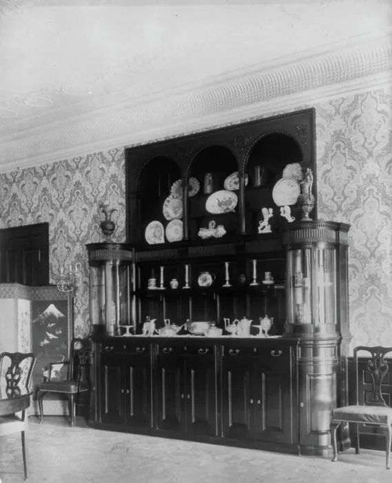 Framed Print : Ornate interiors of Chandler Hale house, 1001 16th St. N.W. Washington, D.C. c1900. Creator: Frances Benjamin Johnston Framed Print : Ornate interiors of Chandler Hale house, 1001 16th St. N.W. Washington, D.C. c1900. Creator: Frances Benjamin Johnston