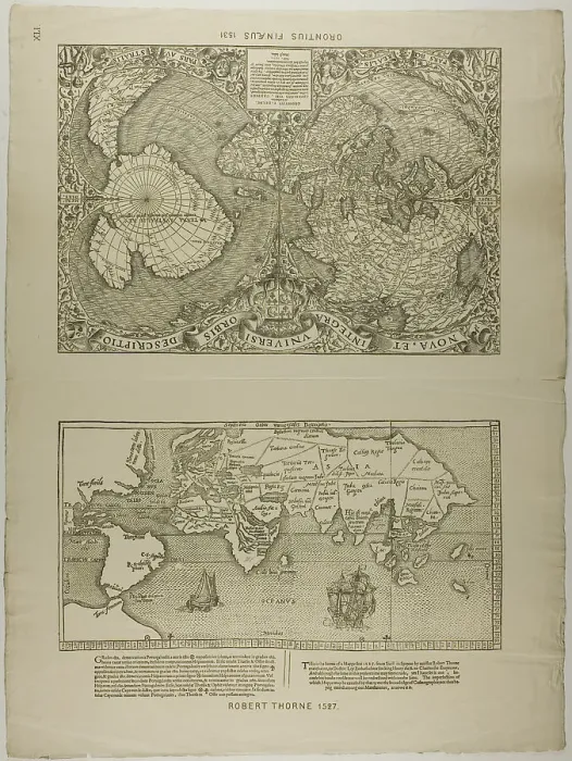 Framed Print : Orontius Finaeus, 1531, reprinted 1889. Creator: Unknown