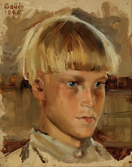 Framed Print : Orphan Boy, 1886. Creator: Akseli Gallen-Kallela Framed Print : Orphan Boy, 1886. Creator: Akseli Gallen-Kallela