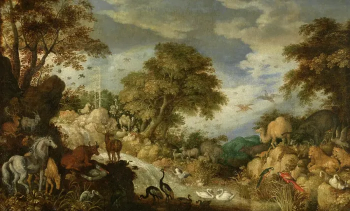 Framed Print : Orpheus and the Animals, 1617. Creator: Roelandt Savery Framed Print : Orpheus and the Animals, 1617. Creator: Roelandt Savery