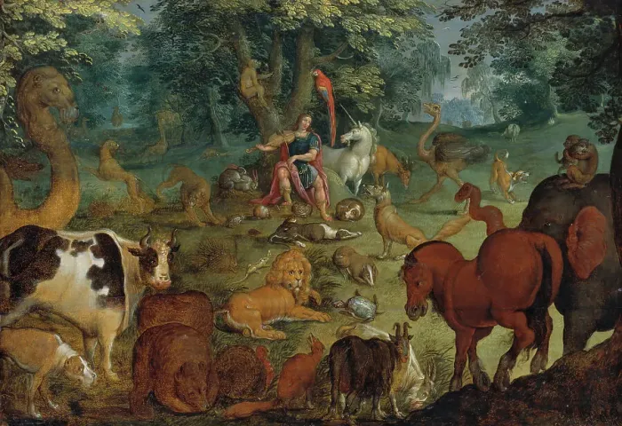 Framed Print : Orpheus Charming the Beasts. Creator: Unknown Framed Print : Orpheus Charming the Beasts. Creator: Unknown