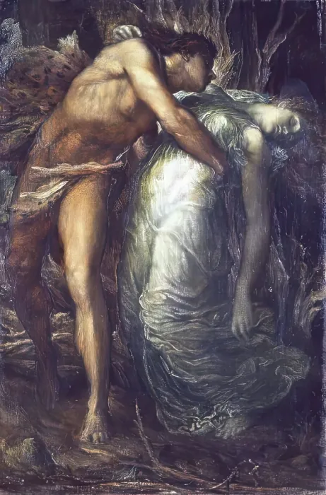Framed Print : Orpheus and Eurydice, 1872. Creator: George Frederick Watts Framed Print : Orpheus and Eurydice, 1872. Creator: George Frederick Watts
