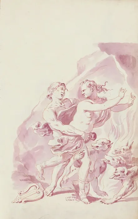 Framed Print : Orpheus and Eurydice, c.1701. Creator: Jacob Toorenvliet Framed Print : Orpheus and Eurydice, c.1701. Creator: Jacob Toorenvliet