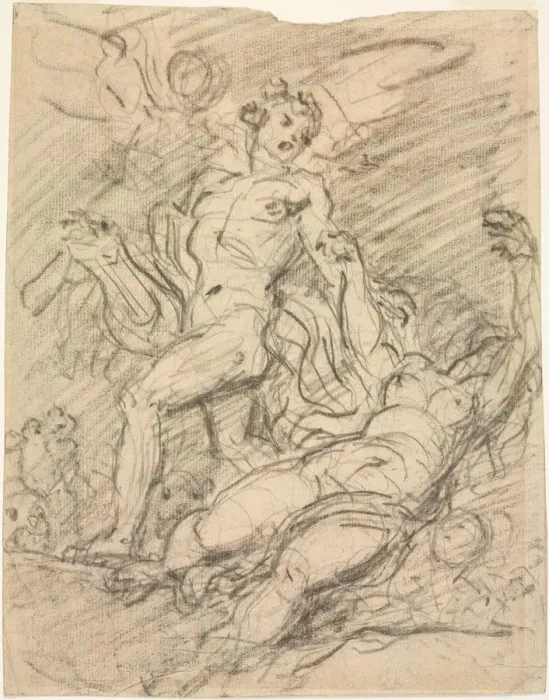 Framed Print : Orpheus and Eurydice (recto), c. 1761. Creator: Jean-Honore Fragonard (French, 1732-1806) Framed Print : Orpheus and Eurydice (recto), c. 1761. Creator: Jean-Honore Fragonard (French, 1732-1806)