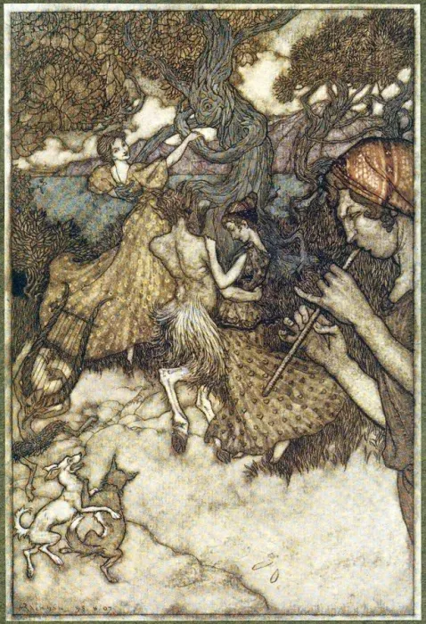 Framed Print : If Orpheus first produced the waltz. from The Ingoldsby Legends, pub. 1907. Creator Framed Print : If Orpheus first produced the waltz. from The Ingoldsby Legends, pub. 1907. Creator