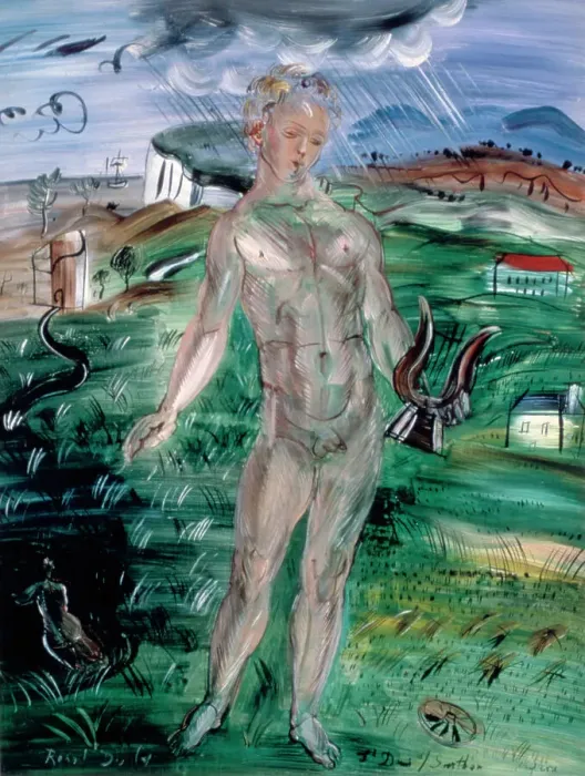 Framed Print : Orpheus, Normandy countryside, 1929. Artist: Raoul Dufy Framed Print : Orpheus, Normandy countryside, 1929. Artist: Raoul Dufy