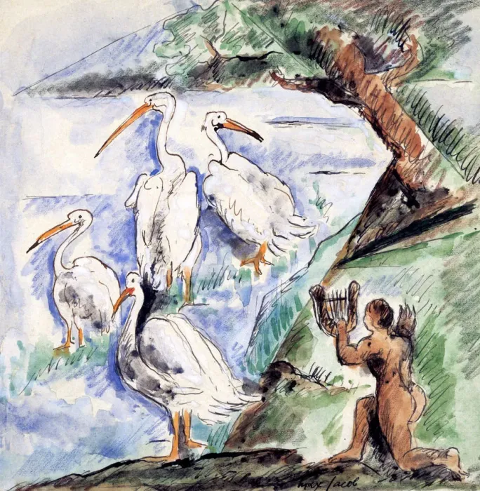 Framed Print : Orpheus with the Pelicans, c1900-1944. Artist: Max Jacob Framed Print : Orpheus with the Pelicans, c1900-1944. Artist: Max Jacob