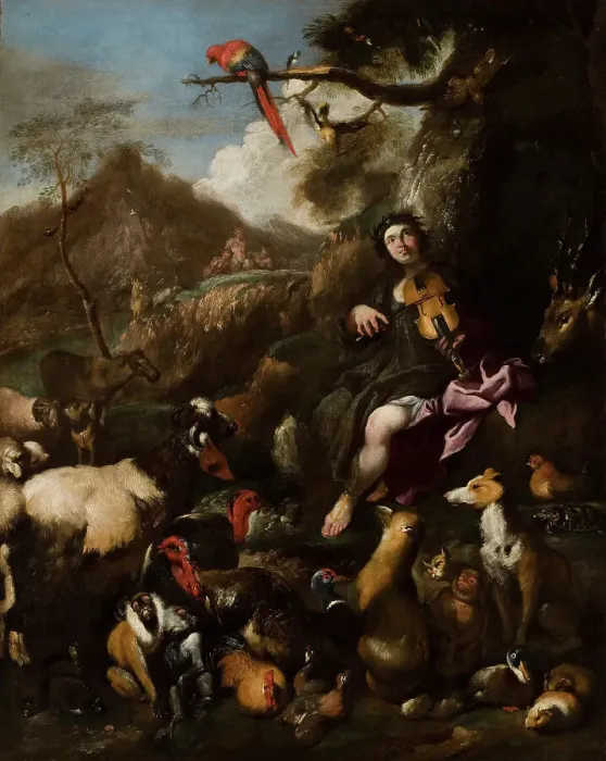 Framed Print : Orpheus Singing to the Animals, 1609-1664. Creator: Giovanni Benedetto Castiglione Framed Print : Orpheus Singing to the Animals, 1609-1664. Creator: Giovanni Benedetto Castiglione