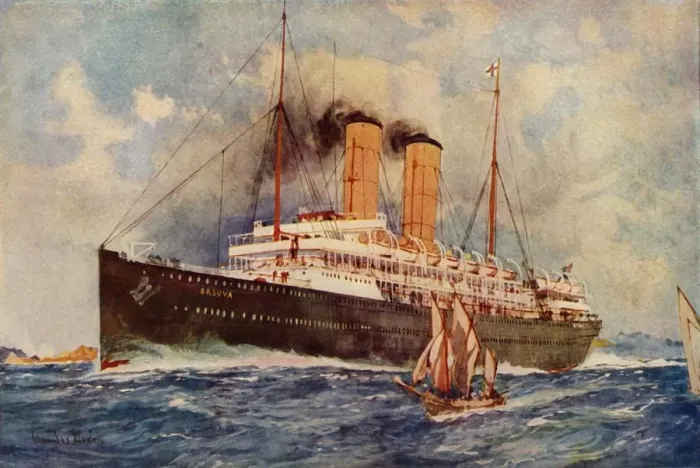 Framed Print : The Orsova (Orient Line), c1930. Creator: Unknown Framed Print : The Orsova (Orient Line), c1930. Creator: Unknown