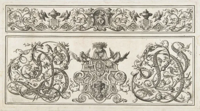 Framed Print : Orthographia pl. 5, late 17th-mid-18th century. Creator: Johann Daniel Preissler Framed Print : Orthographia pl. 5, late 17th-mid-18th century. Creator: Johann Daniel Preissler