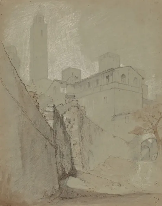 Framed Print : Orvieto, c. 1890. Creator: Elihu Vedder Framed Print : Orvieto, c. 1890. Creator: Elihu Vedder