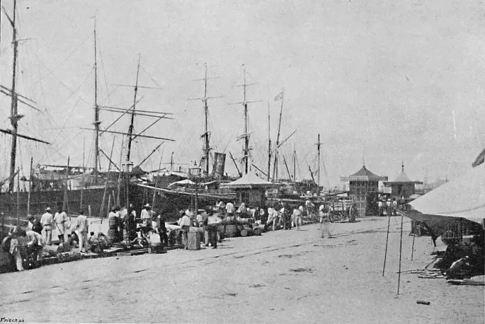 Framed Print : Os Quais de Santos, (Santos Quayside), 1895. Artist: Paulo Kowalsky Framed Print : Os Quais de Santos, (Santos Quayside), 1895. Artist: Paulo Kowalsky