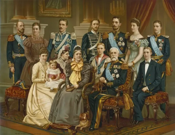 Framed Print : Oscar II and his family, c1900. Creator: Nordic Museum Framed Print : Oscar II and his family, c1900. Creator: Nordic Museum
