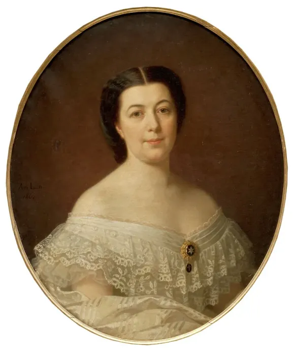 Framed Print : Oscara Fredrica Leopoldina Wahlström (1828-1895), married to banker..c19th century. Creator: Amalia Lindegren Framed Print : Oscara Fredrica Leopoldina Wahlström (1828-1895), married to banker..c19th century. Creator: Amalia Lindegren
