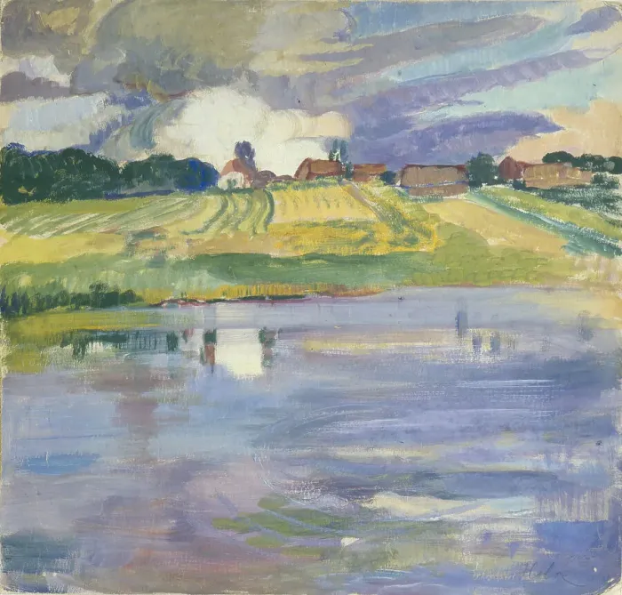 Framed Print : The Oshanin's Estate Novoye, 1915. Creator: Della-Vos-Kardovskaya, Olga Ludvigovna (1875-1952) Framed Print : The Oshanin's Estate Novoye, 1915. Creator: Della-Vos-Kardovskaya, Olga Ludvigovna (1875-1952)